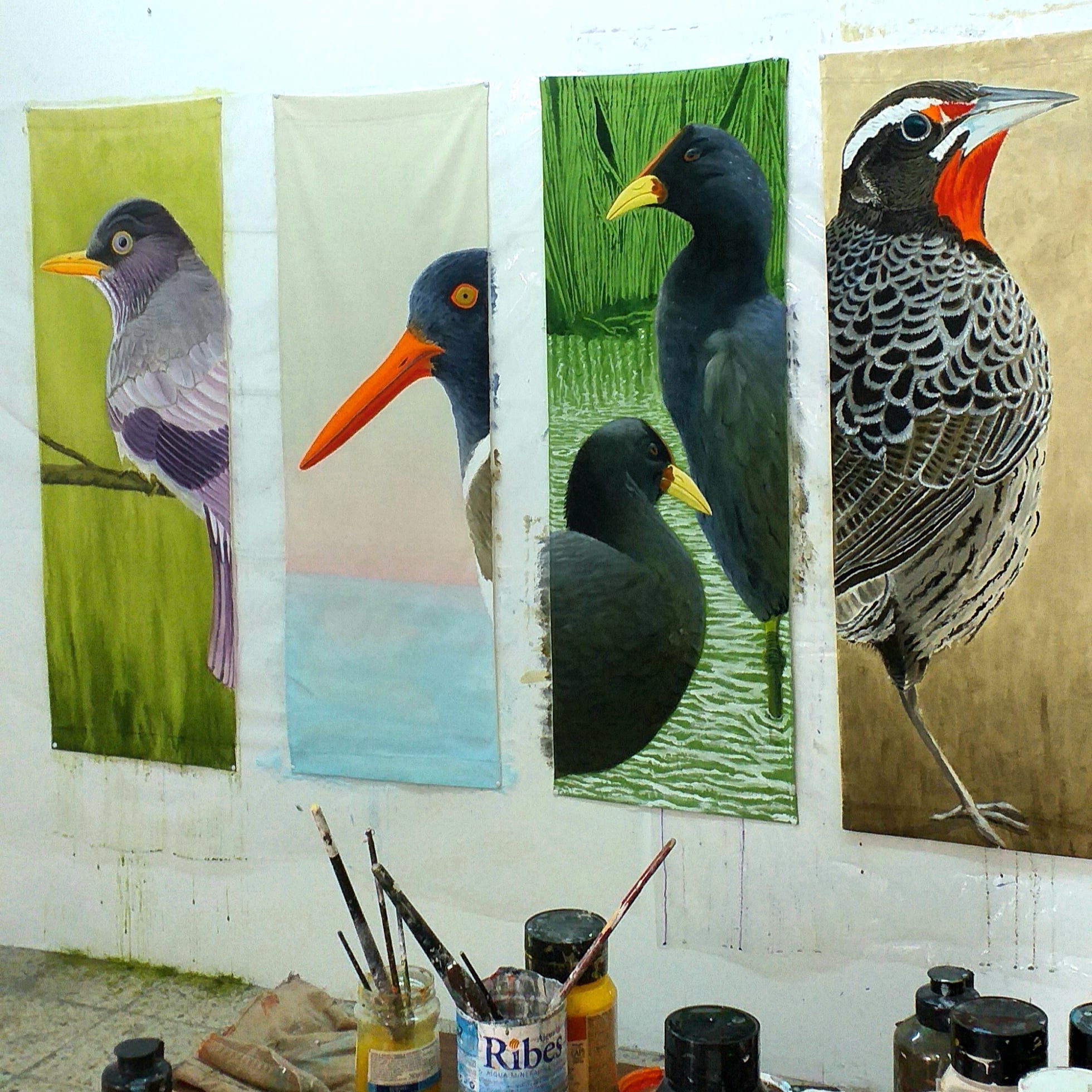 Desplazados I, obra del artista chileno Guillermo del Valle